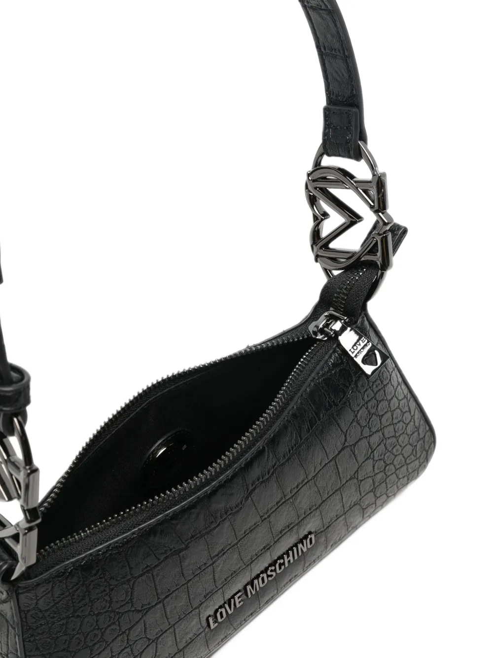 Love Moschino croc-effect tote bag Rood