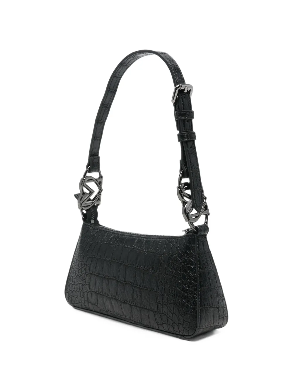 Love Moschino croc-effect tote bag Rood