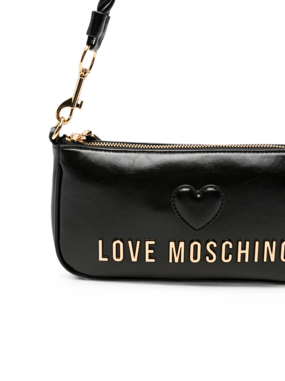 Love Moschino Schoudertas met logoplakkaat Zwart