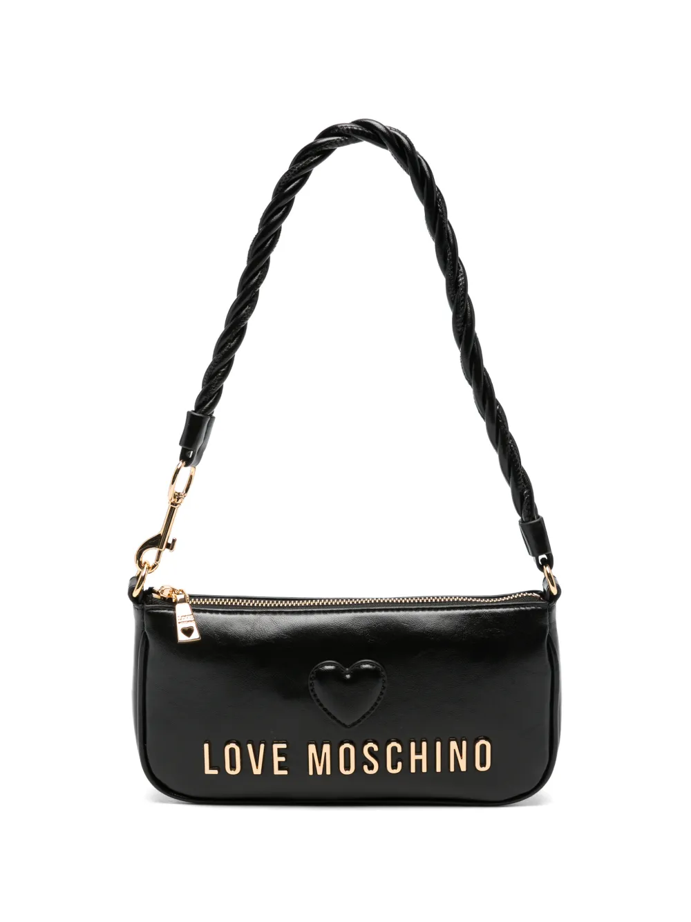 Love Moschino heart-patch logo-plaque shoulder bag - Nero