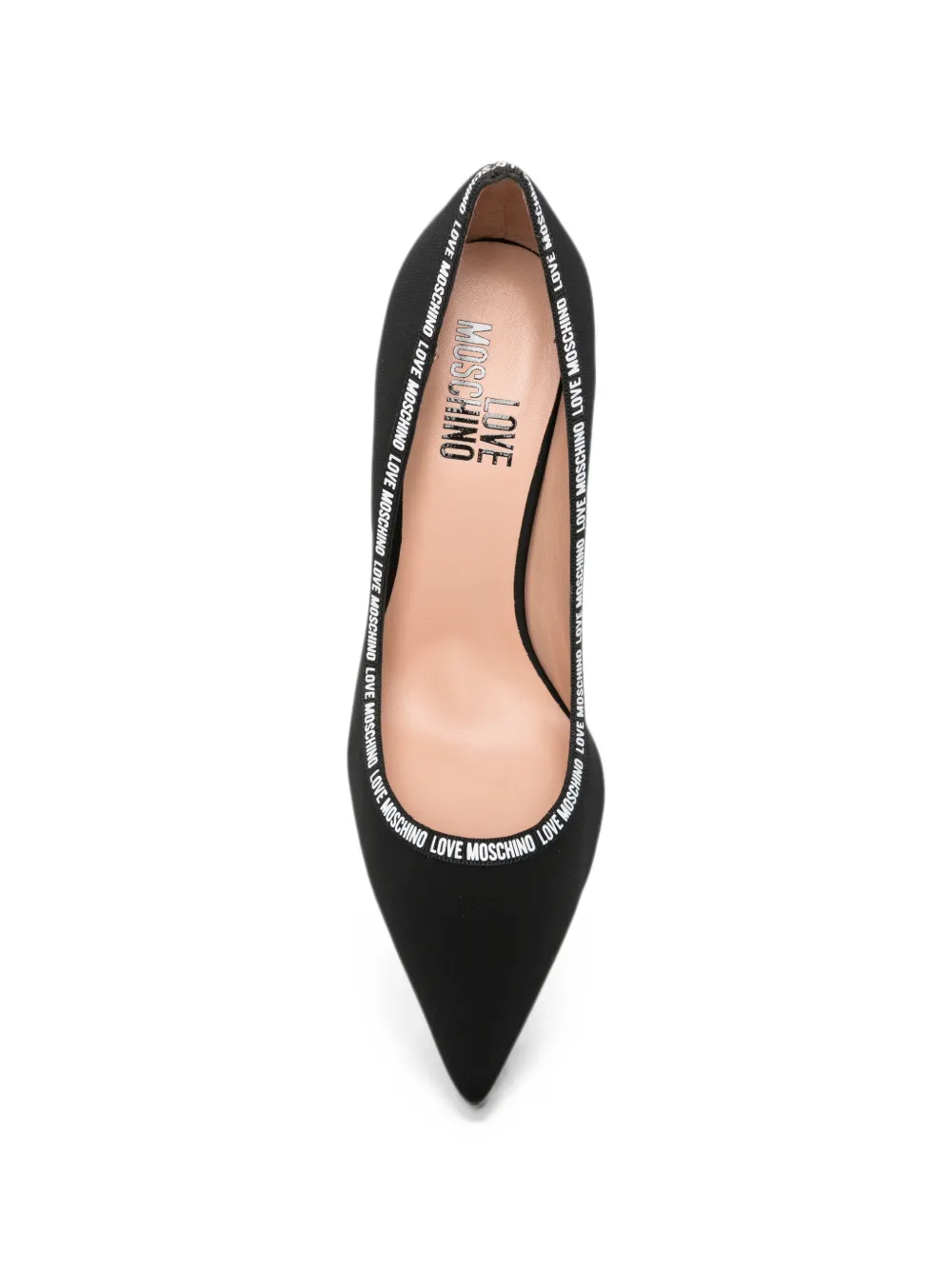 Love Moschino logo-detail pointed-toe pumps Zwart
