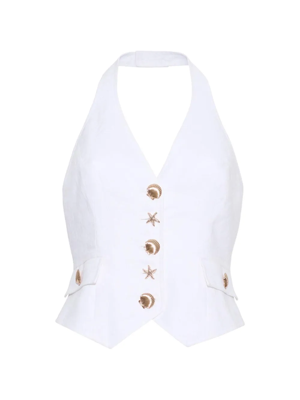 Cara Cara Prescott halterneck top - Bianco