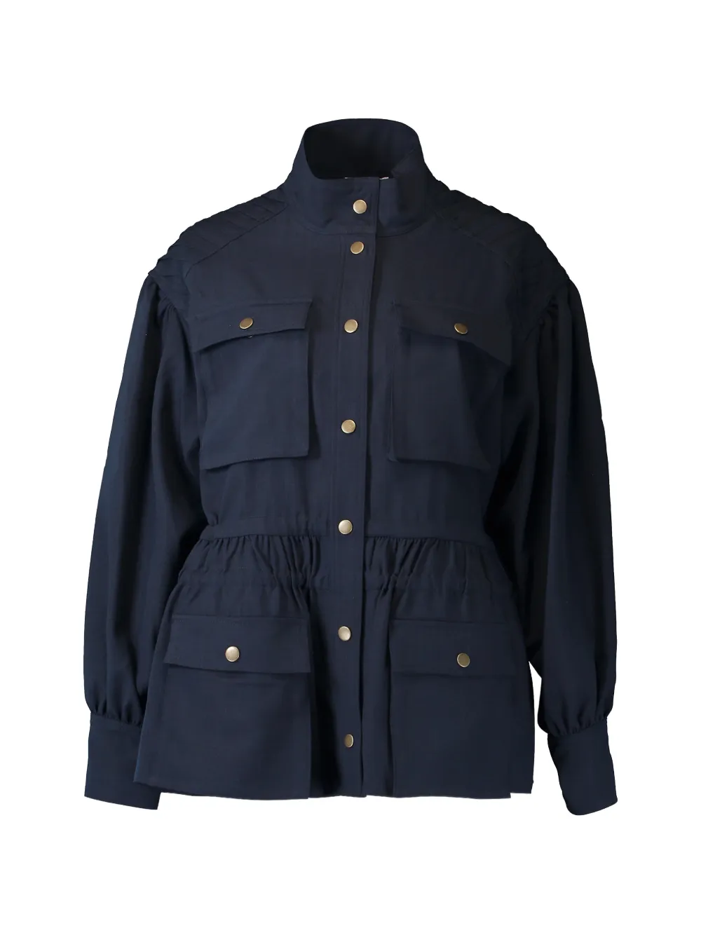 Christy Lynn Marion drawstring-waist jacket - Blu