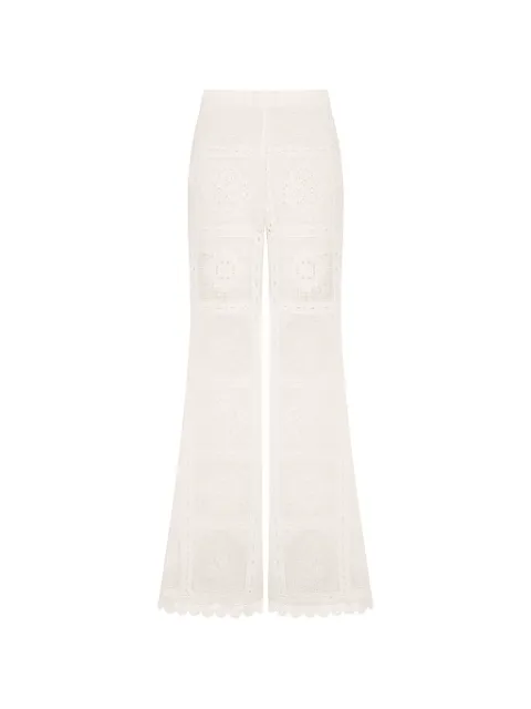 ZIMMERMANN Aster embroidered palazzo pants 