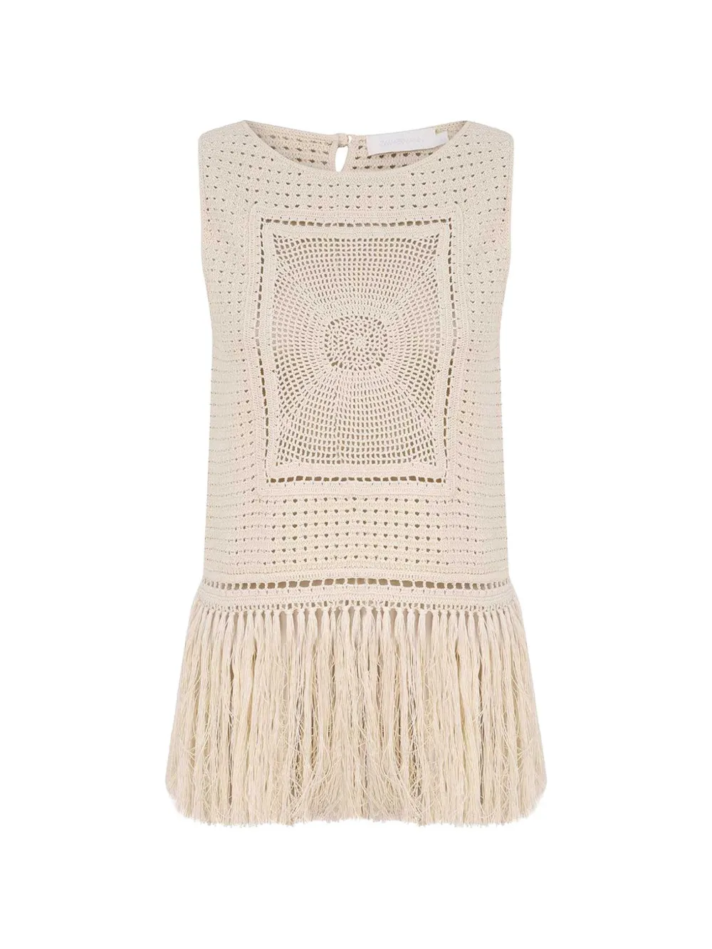 ZIMMERMANN Indra fringe-trim tank top - Toni neutri