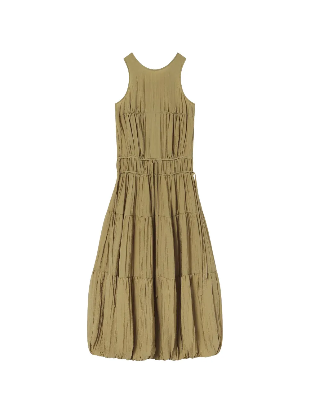 CO COLLECTION pleated tiered dress - Verde