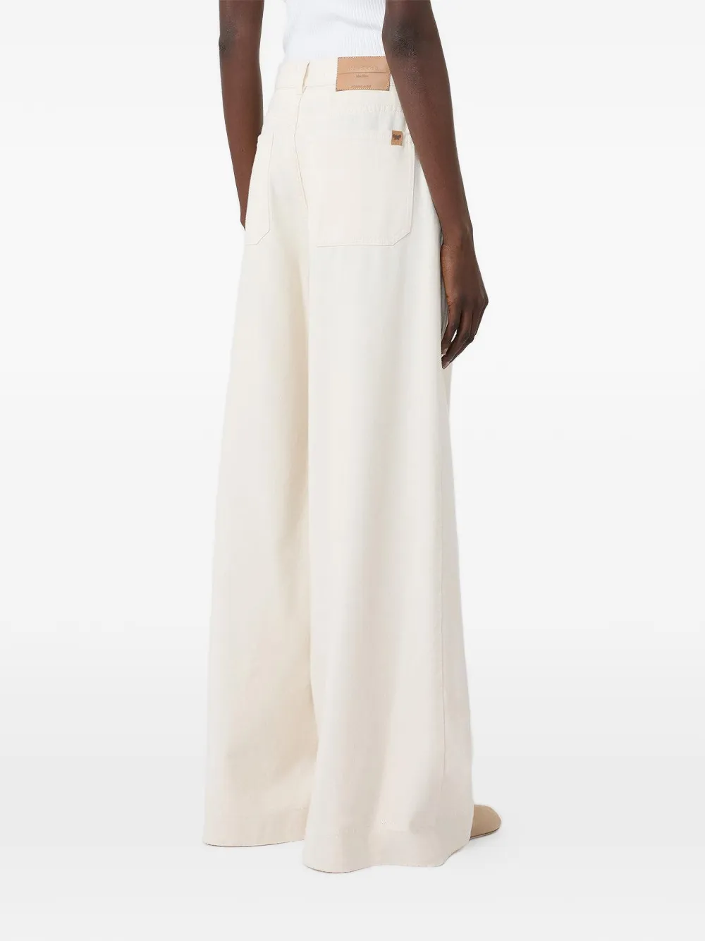 Weekend Max Mara Jeans met wijde pijpen Wit