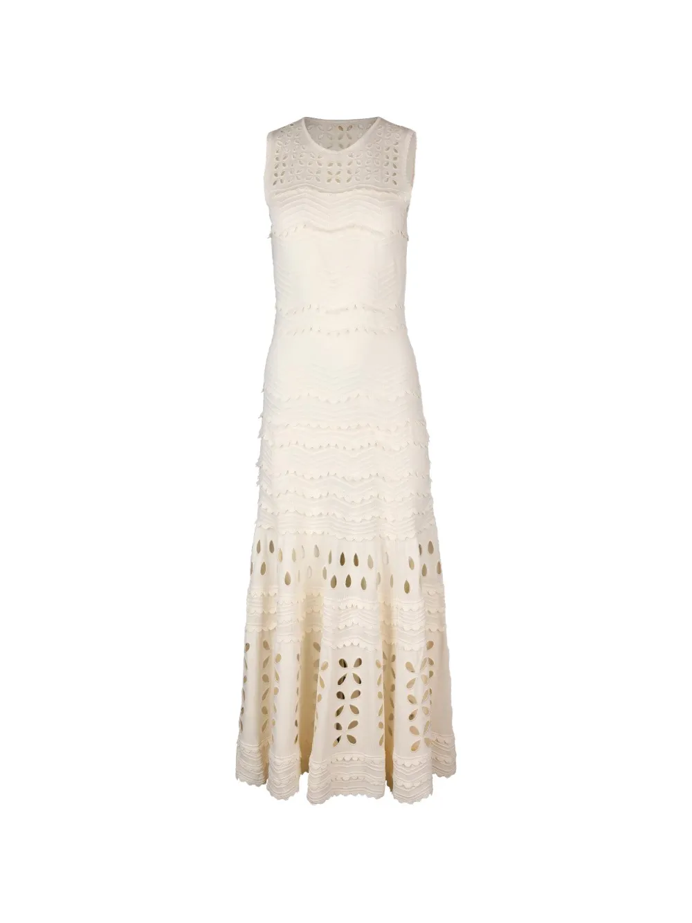 Ulla Johnson Lakshmi cut-out tiered maxi dress - Bianco
