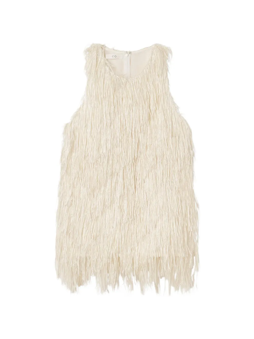 CO COLLECTION fringe-detail racer-back top - Nude