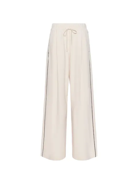 Weekend Max Mara tie-waist side-stripe trousers