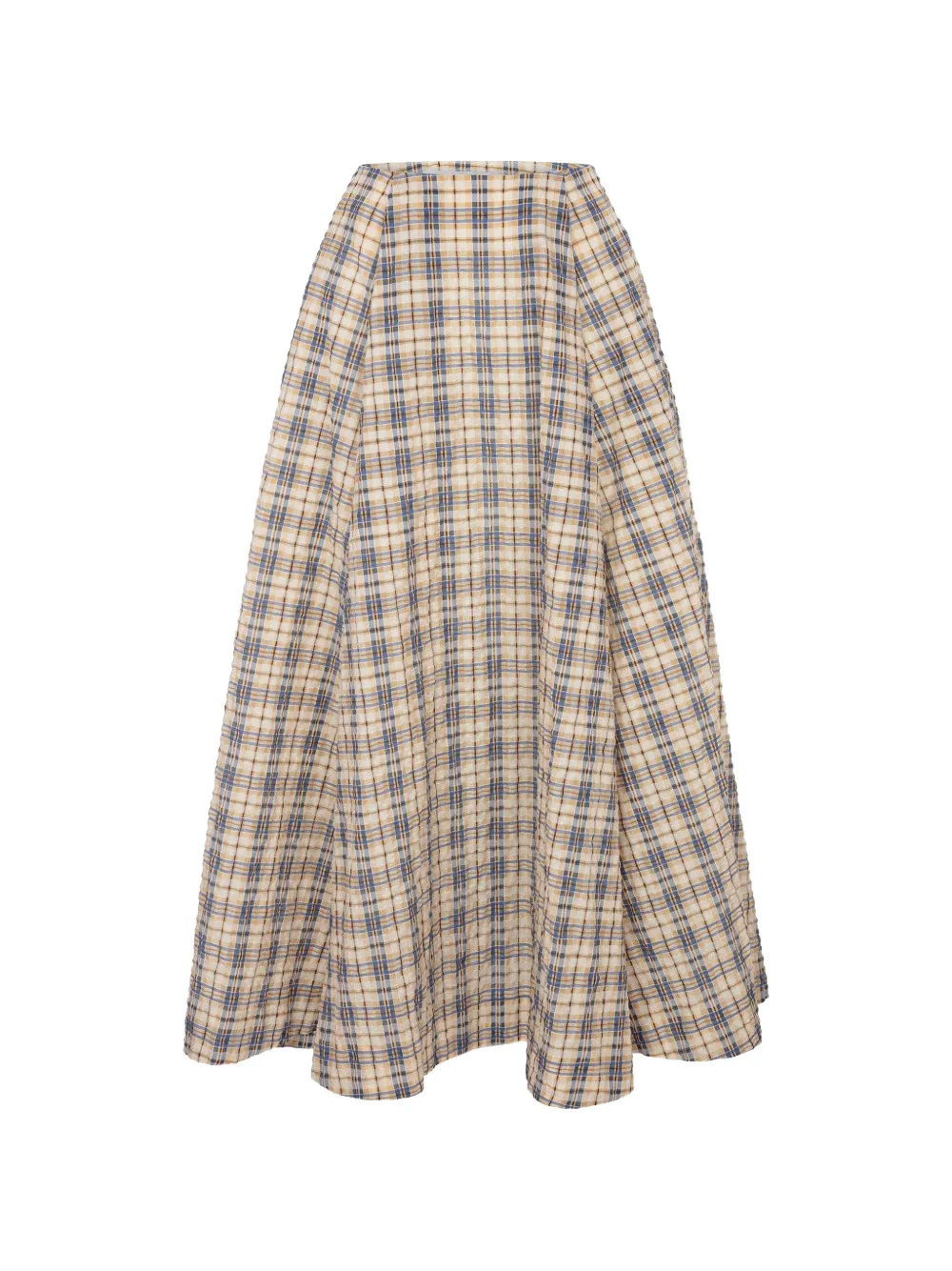 Bernadette Kennedy check-pattern midi skirt - Blu