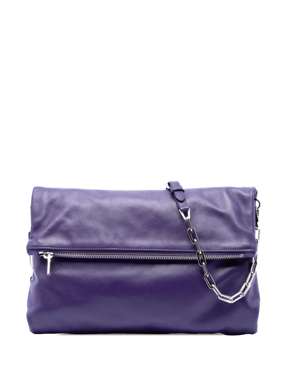 Prada Pre-Owned 2010-2026 Soft Calf Fold Over shoulder bag - Viola