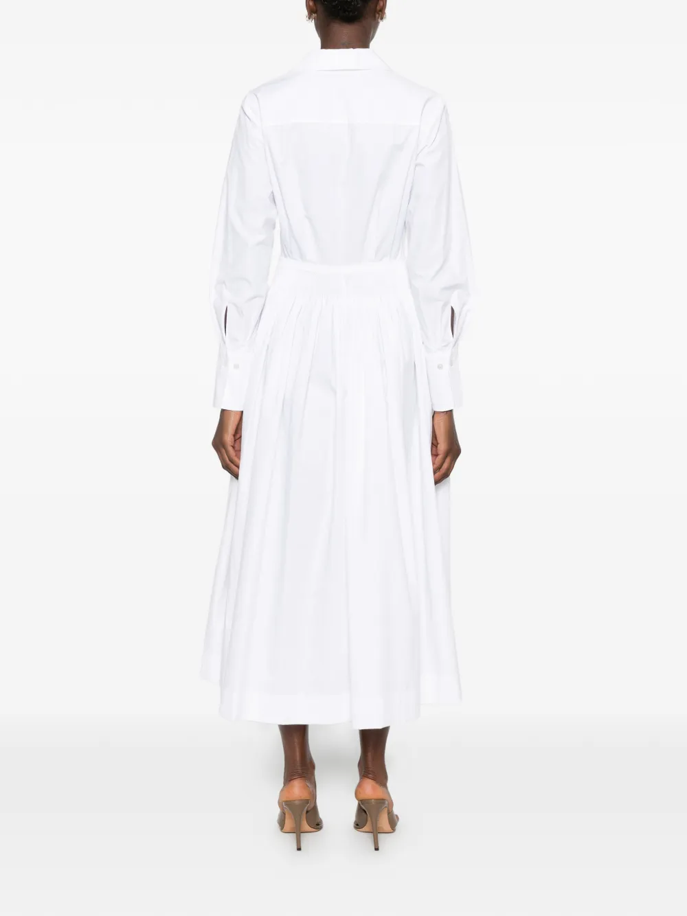 JOSEPH Kathe gesmockte midi-jurk Wit