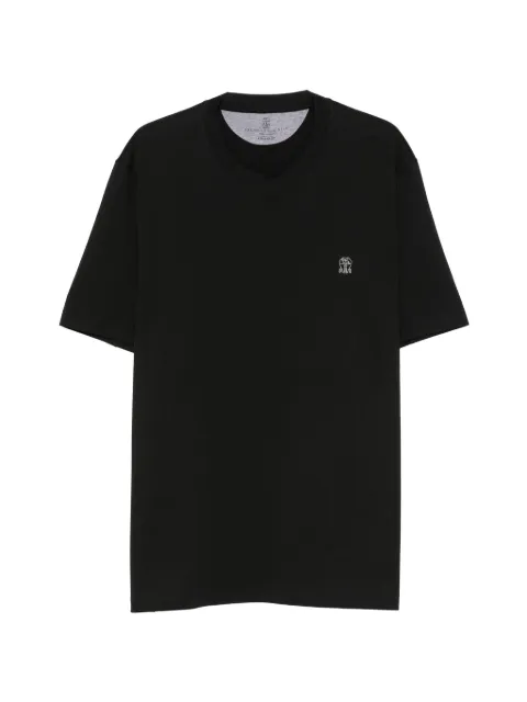 Brunello Cucinelli logo-embroidered T-shirt