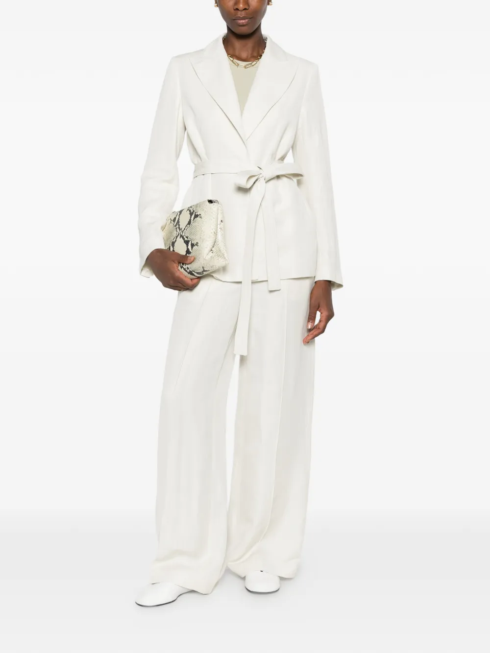 JOSEPH Jane broek met wijde pijpen Beige