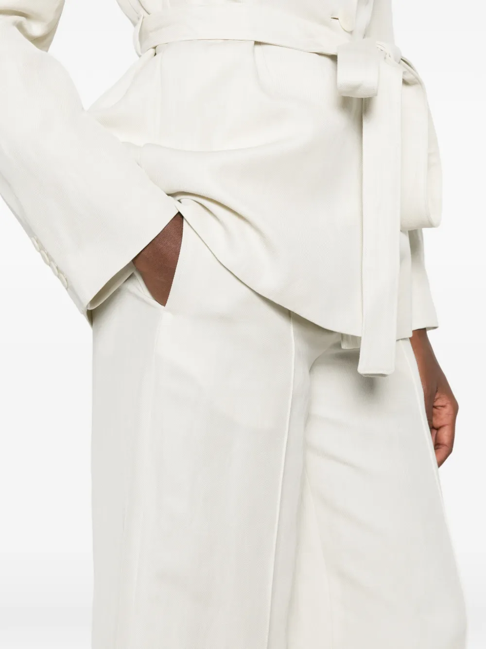 JOSEPH Jane broek met wijde pijpen Beige