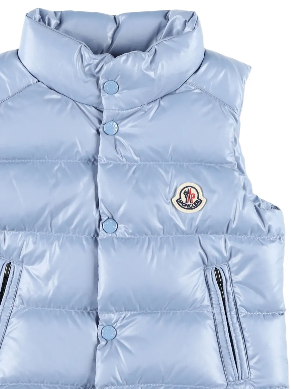 Moncler Enfant Bernard quilted padded gilet Blauw