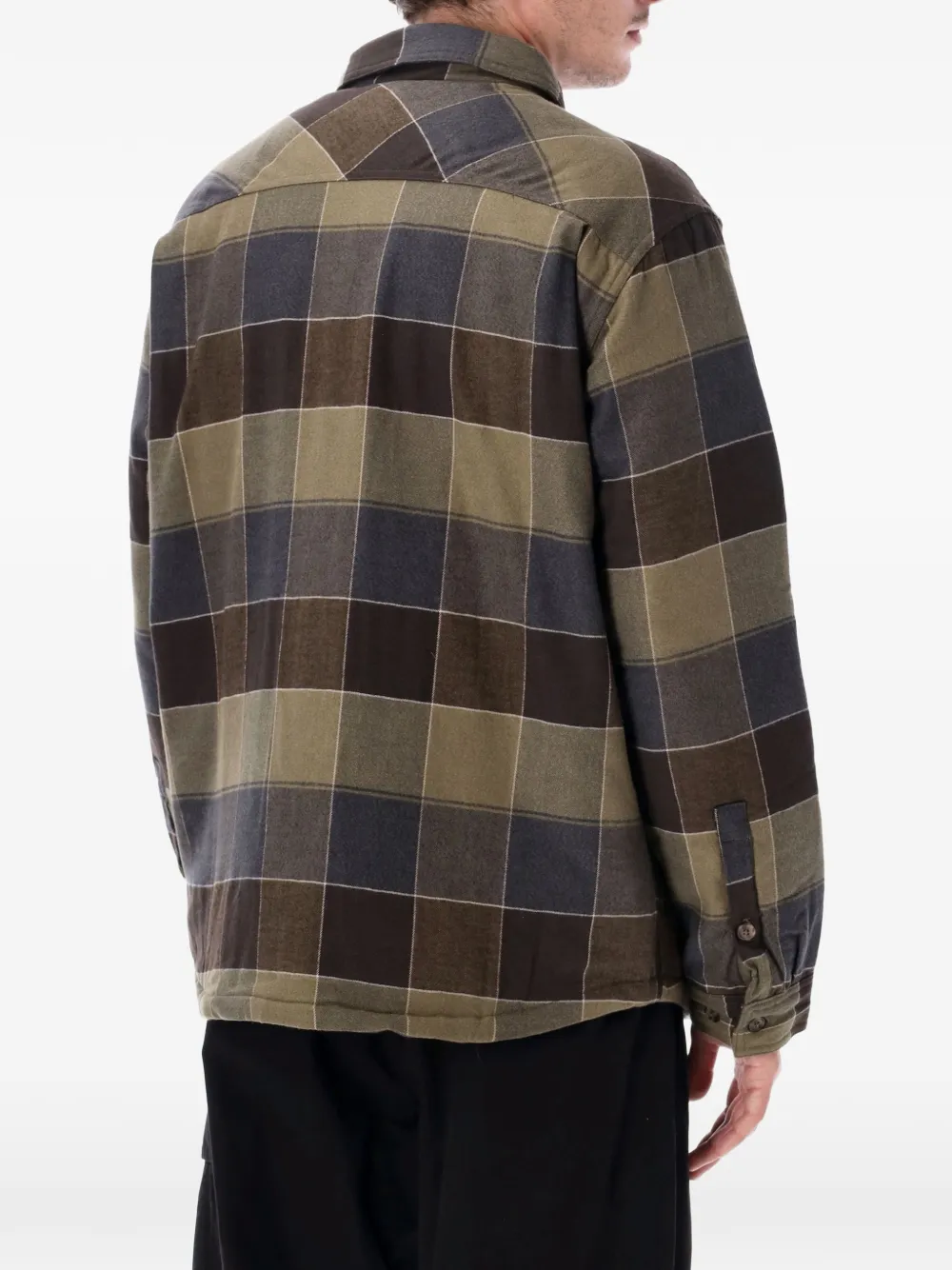 Patagonia Fjord flannel check-pattern button-up shirt Groen