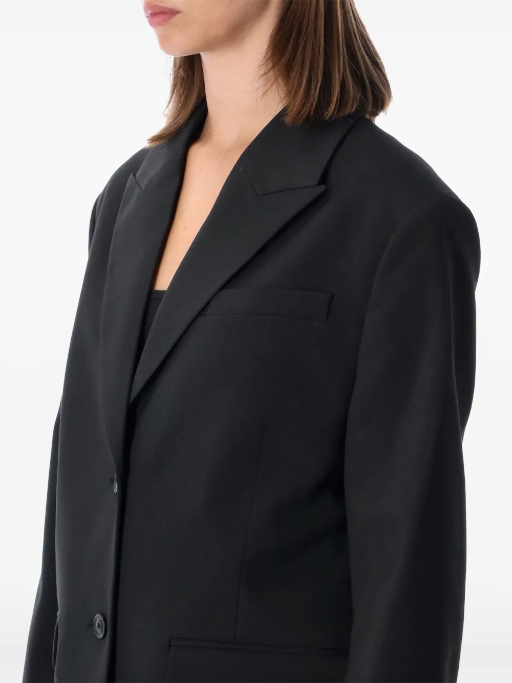 By Malene Birger Adele single-breasted peak-lapels blazer Zwart