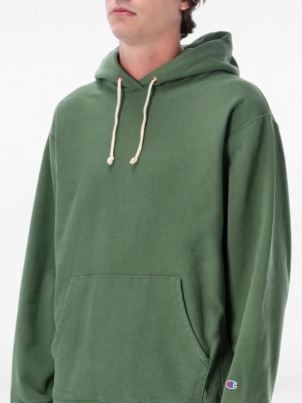 CHAMPION REVERSE WAVE Hoodie met logopatch Groen