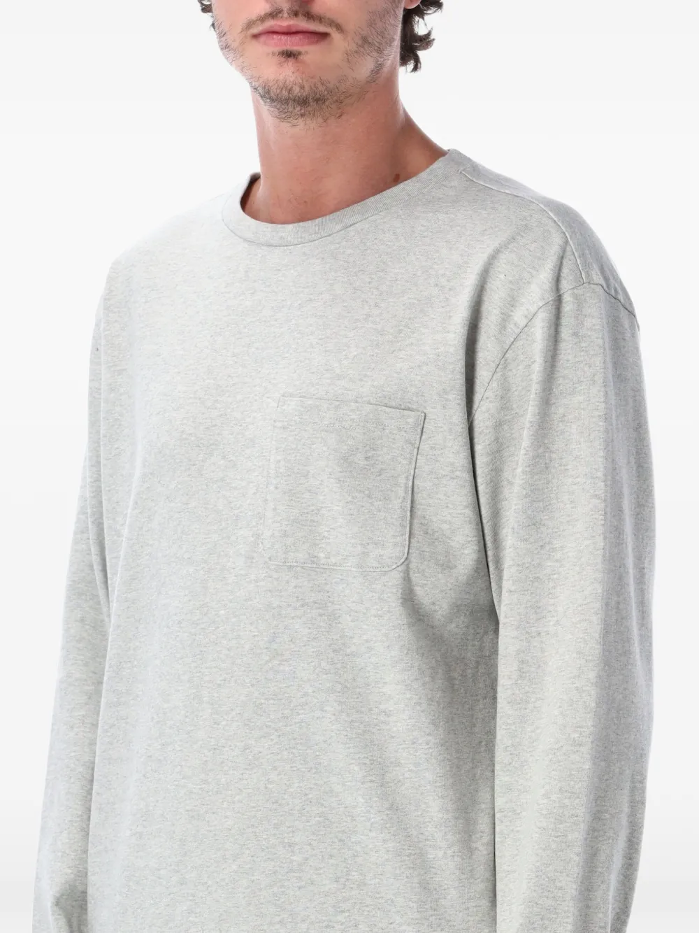 Champion T-shirt met lange mouwen en zakdetail Grijs