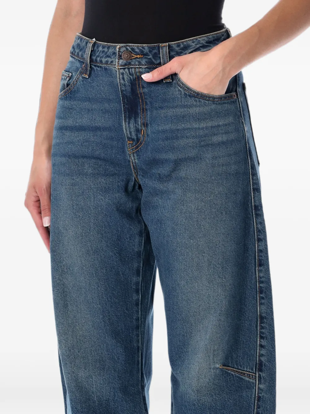 Levi's Baggy Dad Barrell wide-leg jeans Blauw