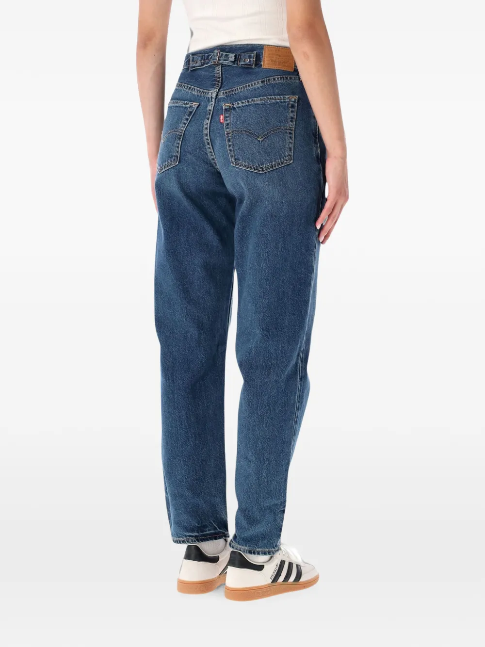 Levi's Straight jeans met gesmockte rug Blauw