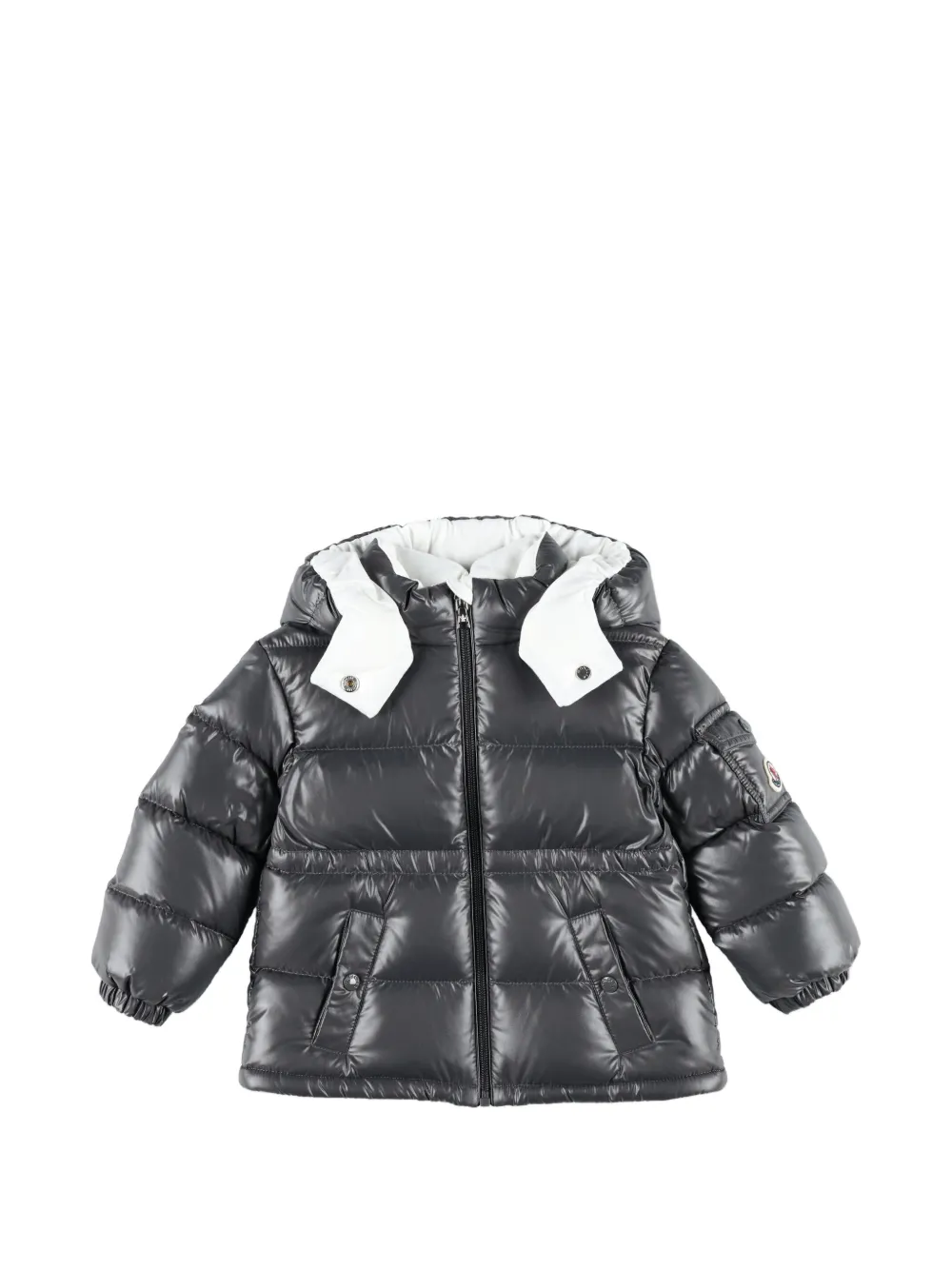 Moncler Enfant Gewatteerde jas met capuchon Blauw