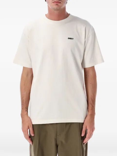 Obey Bold icon face pigment logo-print T-shirt