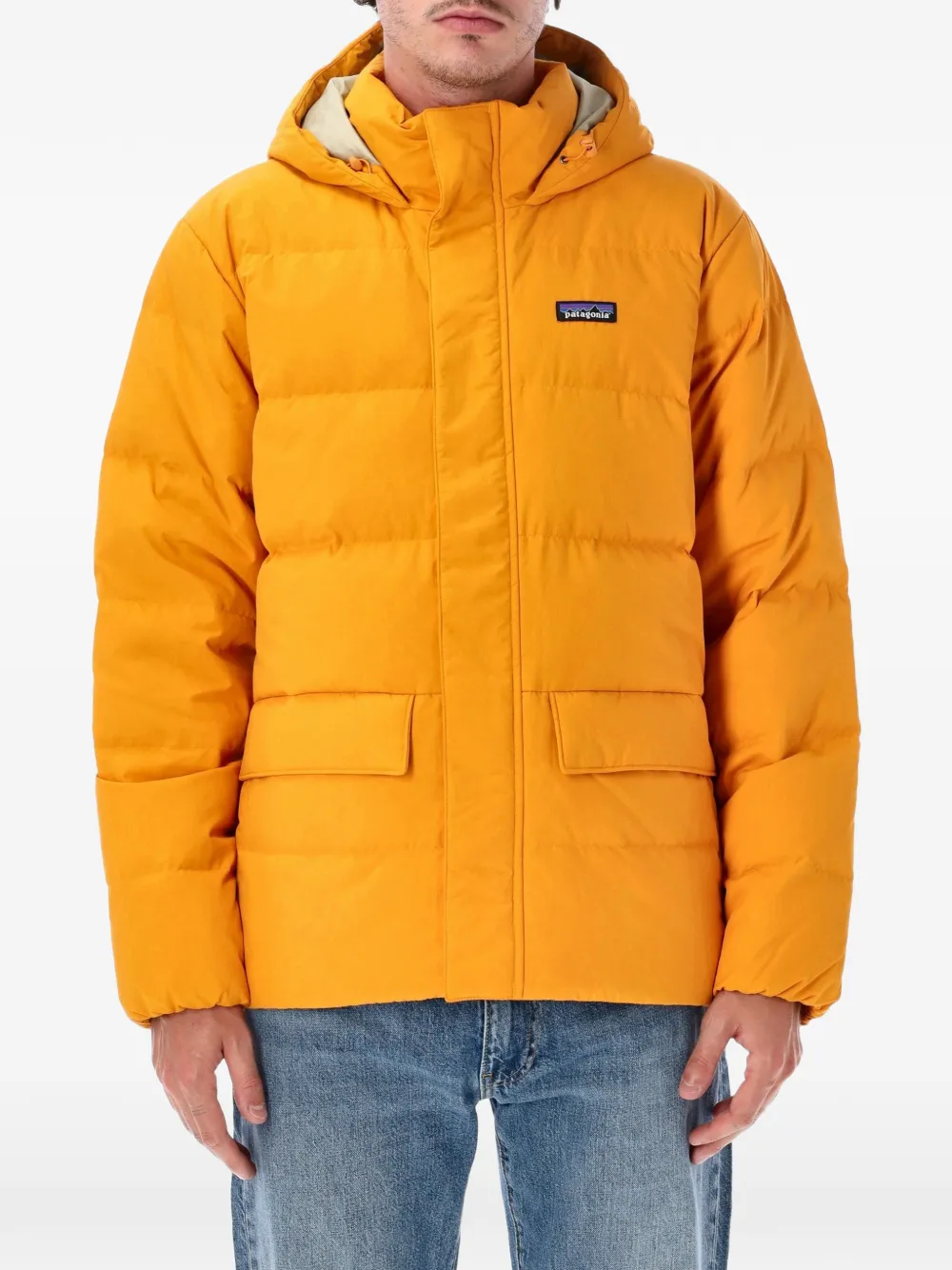 Patagonia 시사르 퀼팅 후드 패딩 코트 | 오렌지 | Image 1