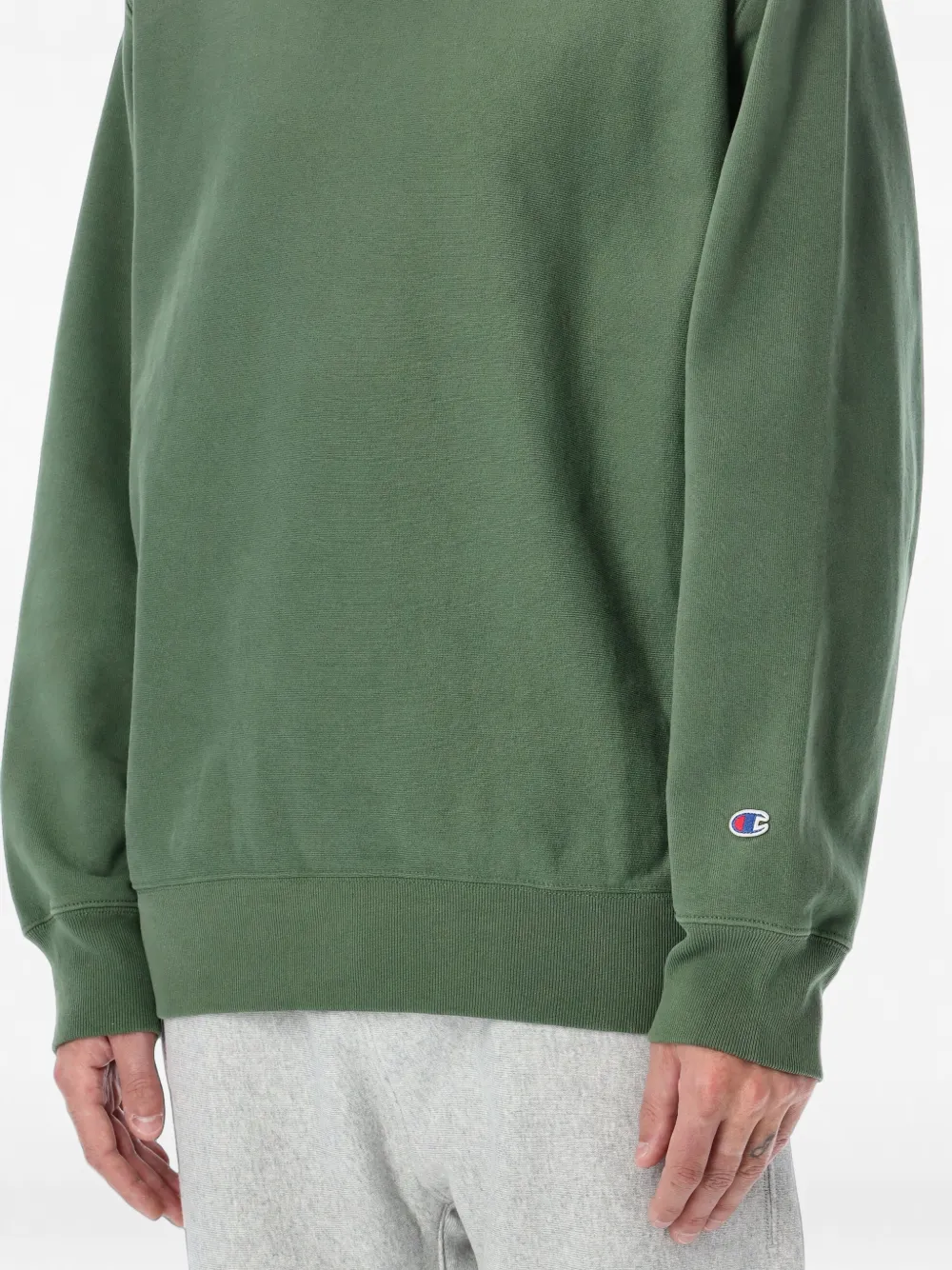 Champion Sweater met logopatch Groen