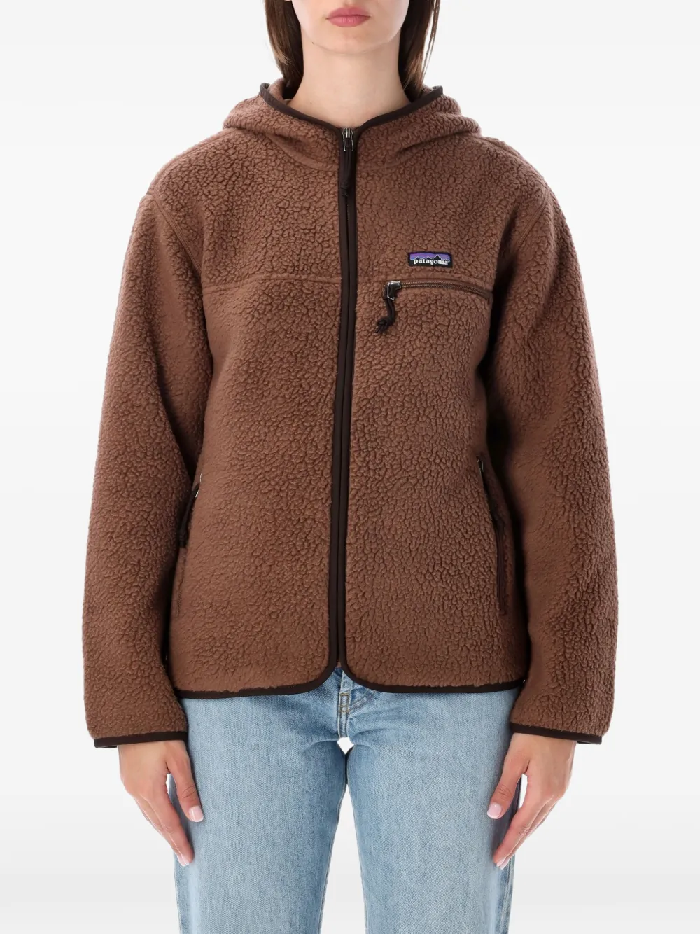 Patagonia Kapuzenjacke aus Fleece - Braun