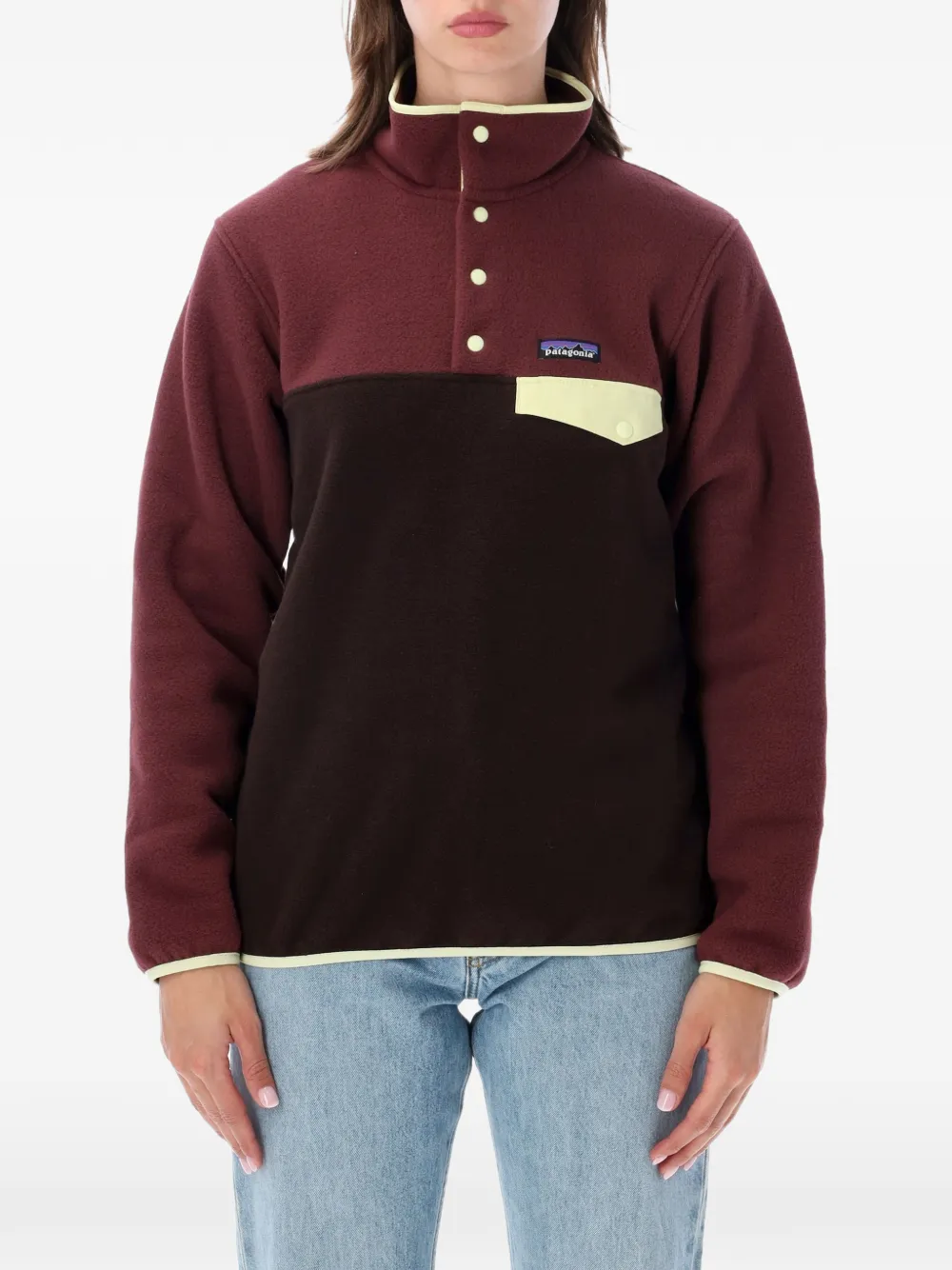 Patagonia Synchilla Snap-T colour-block sweatshirt - Braun