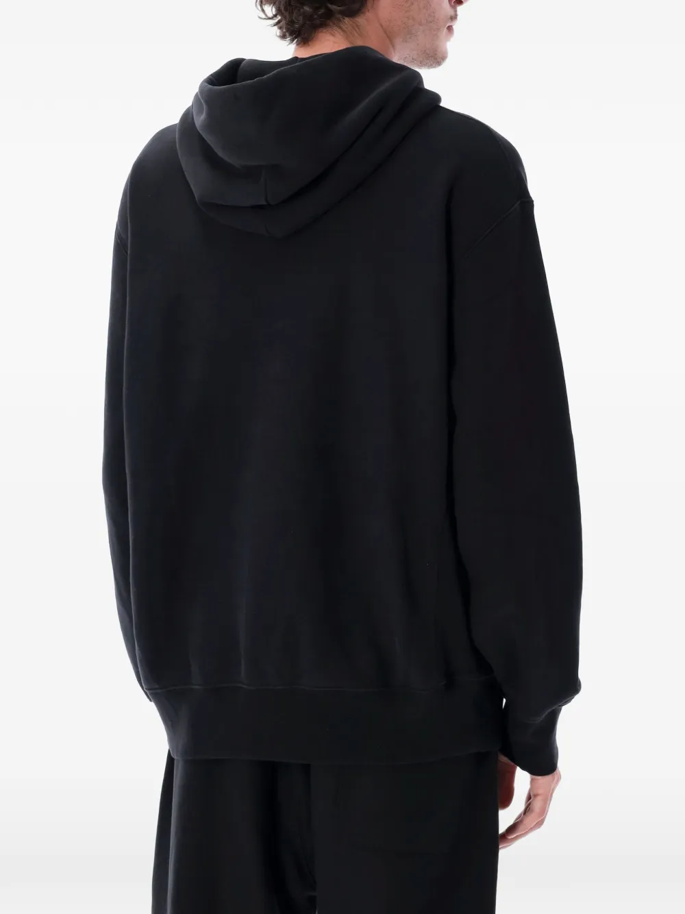 Champion Reverse Weave hoodie met geborduurd logo en trekkoord Zwart