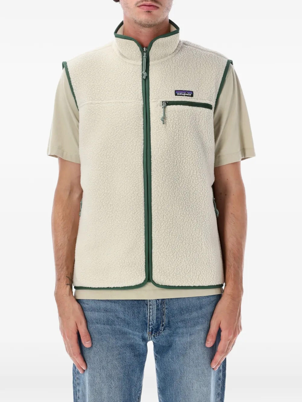 Patagonia fleece zip-up gilet - Nude