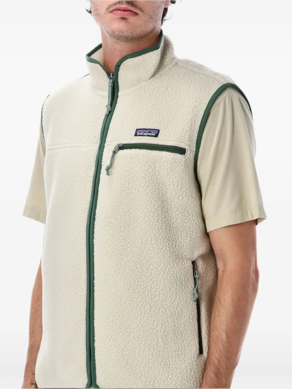 Patagonia Fleece gilet met rits Beige