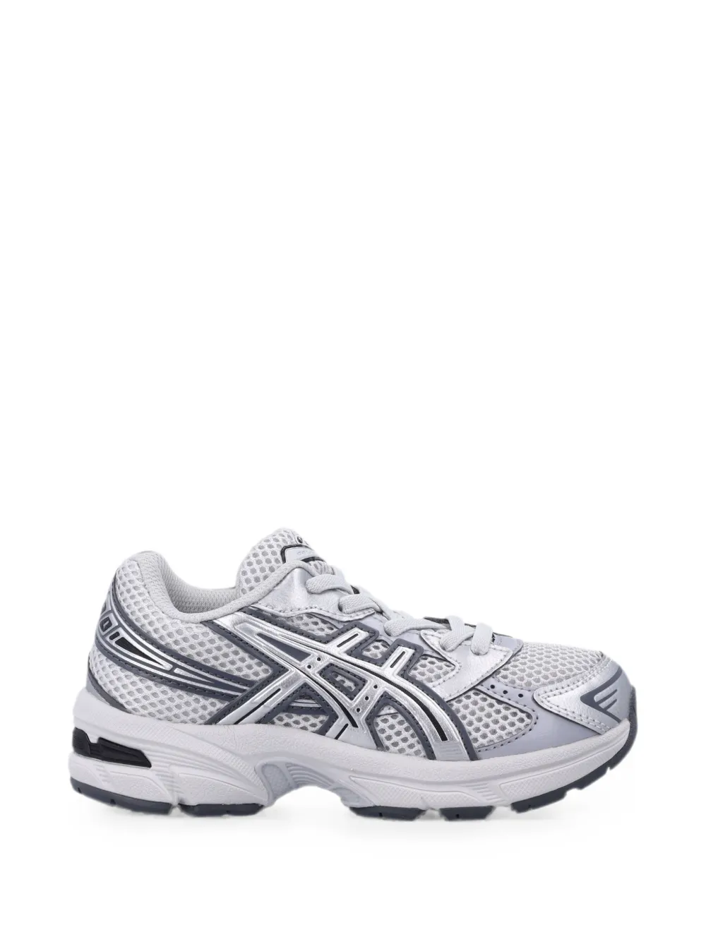 Asics Kids GEL-1130 PS metallic-effect sneakers Grijs