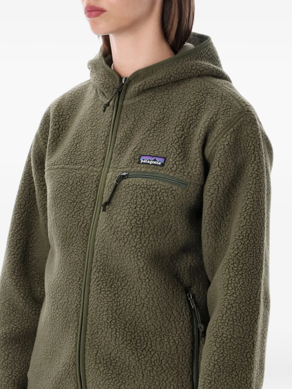 Patagonia Retro Pile jack met capuchon Groen