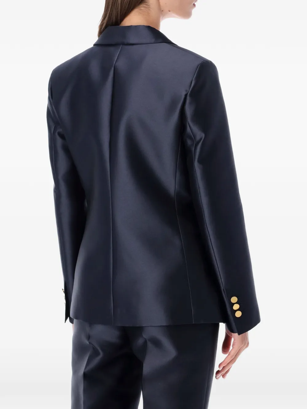 Alberta Ferretti Blazer met enkele rij knopen Blauw