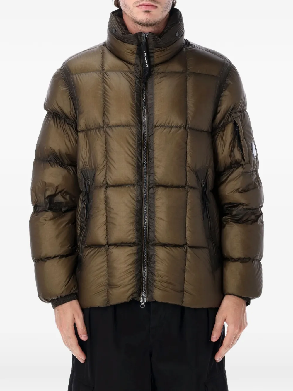 C.P. Company D.D. shell Lens hooded down jacket - Verde