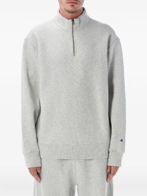 Champion logo-patch quarter-zip sweater