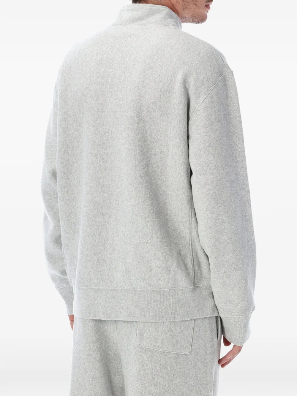Champion Trui met logopatch en rits Grijs