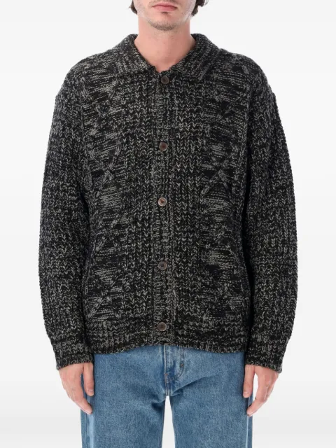 Obey Isar cable-knit button-up cardigan