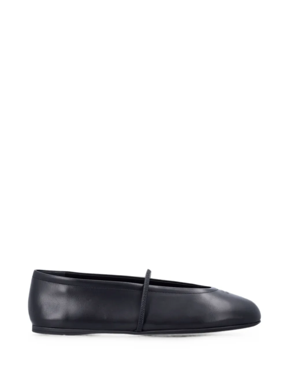 Miu logo-embossed ballet flats Zwart