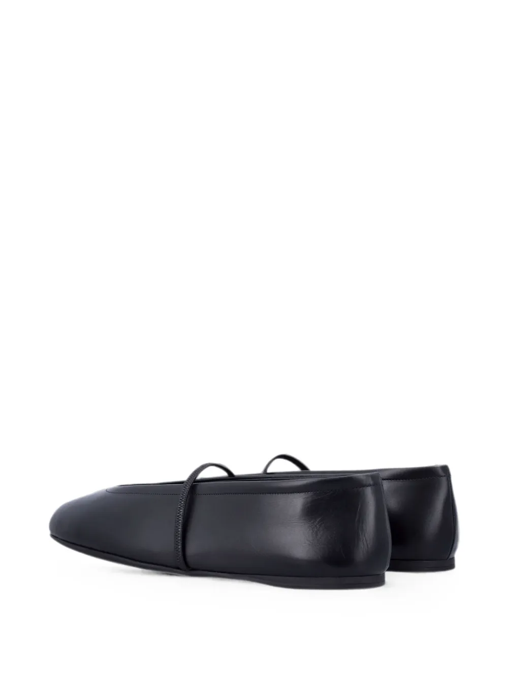 Miu logo-embossed ballet flats Zwart