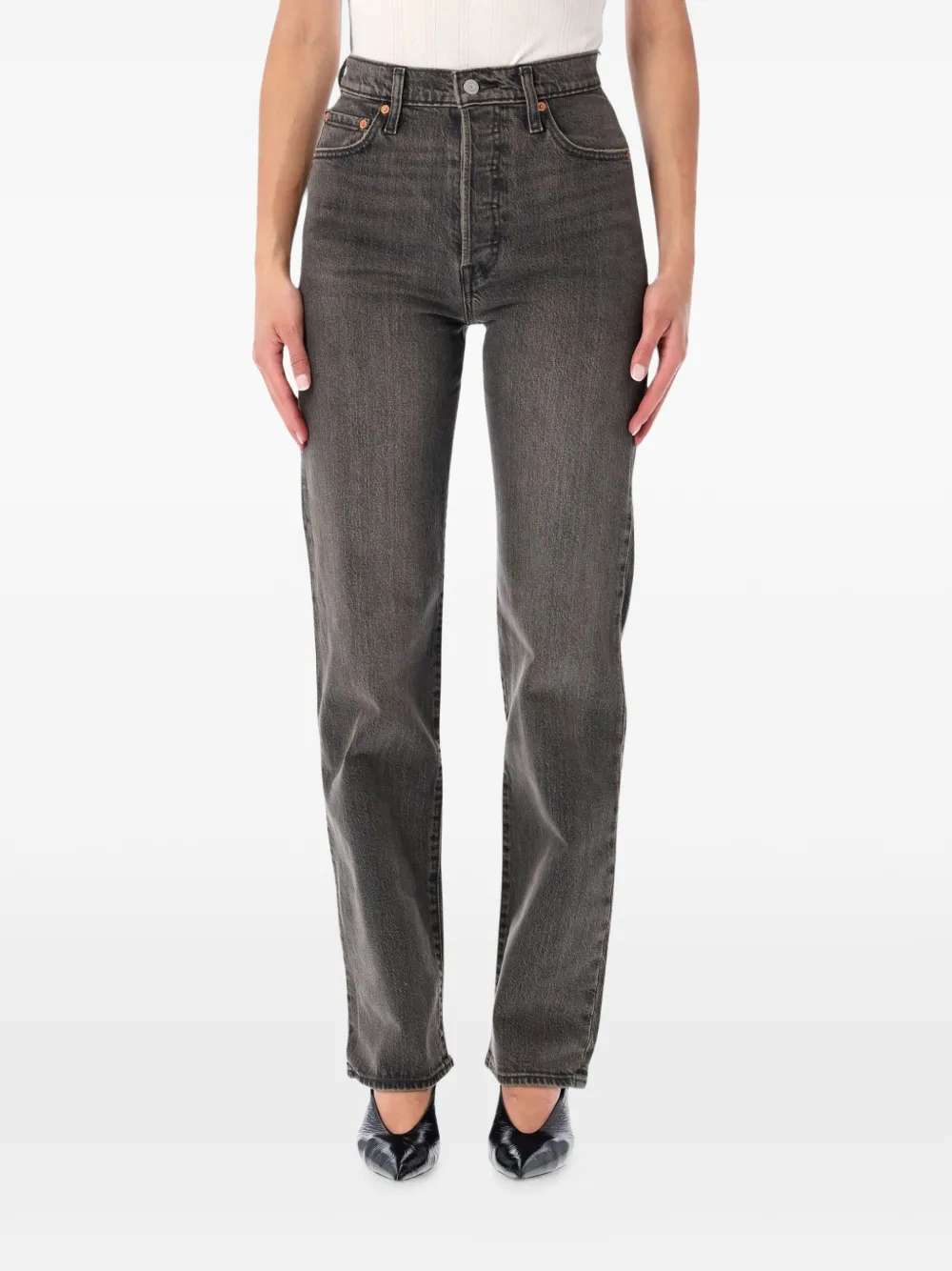Levi's Ribcage straight-leg jeans - Grau