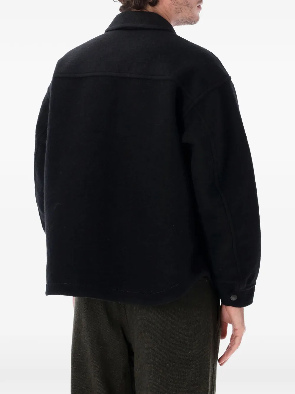 and Wander logo-lettering zip-up jacket Zwart