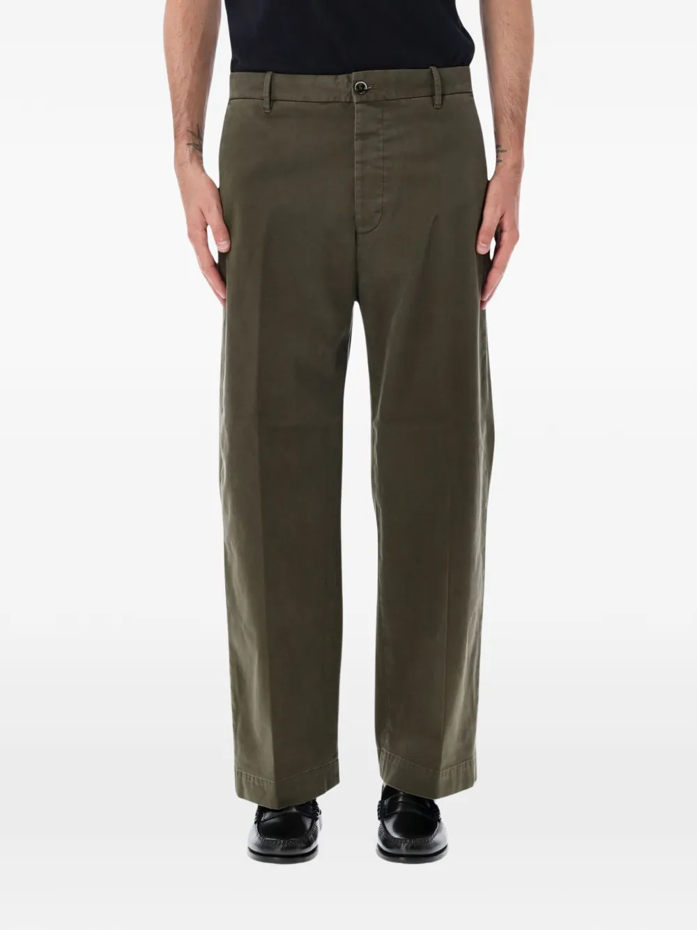 Nine In The Morning Apollon straight-leg trousers - Verde