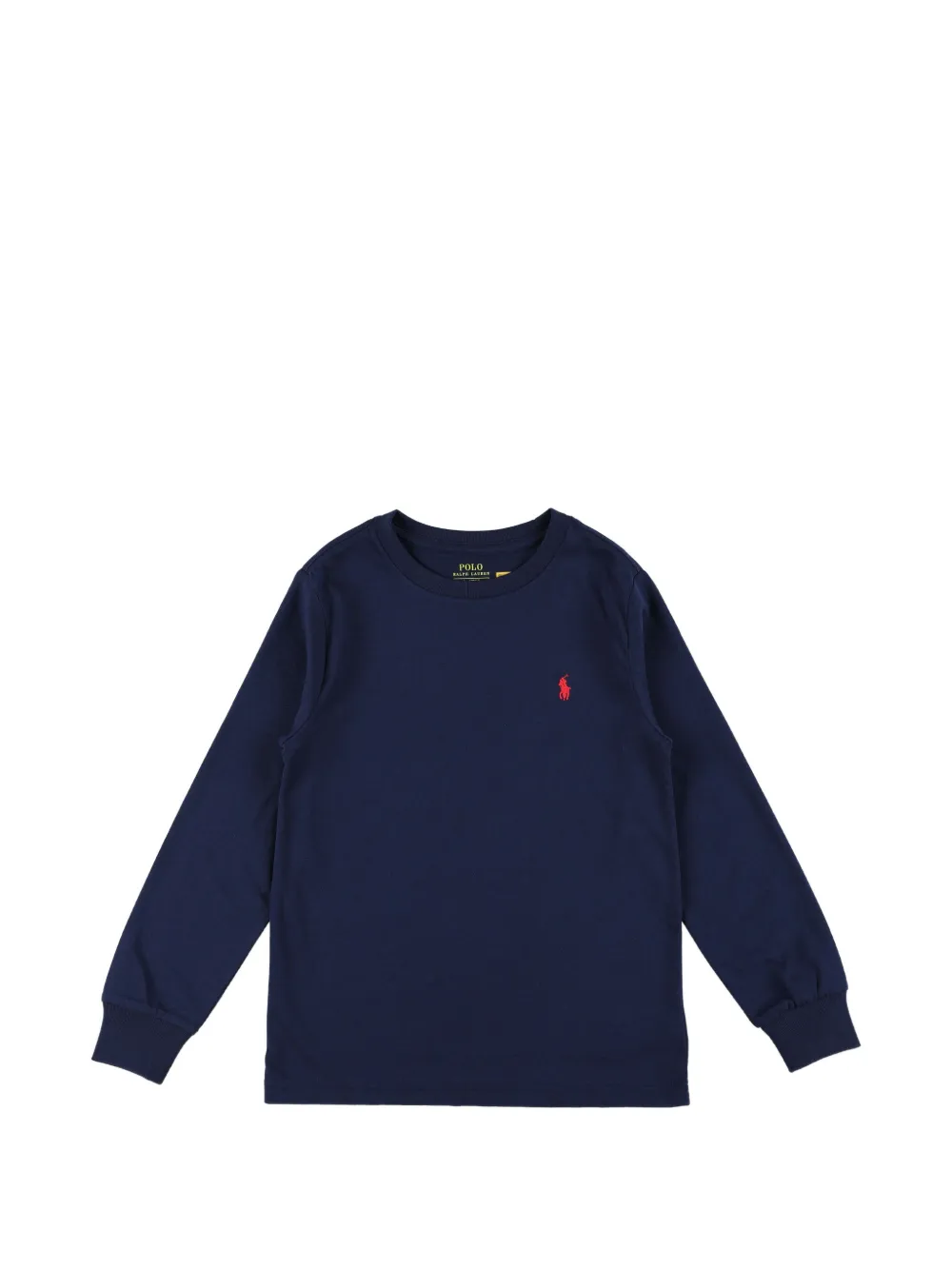 POLO RALPH LAUREN KIDS T-shirt a maniche lunghe con logo ricamato - Blu