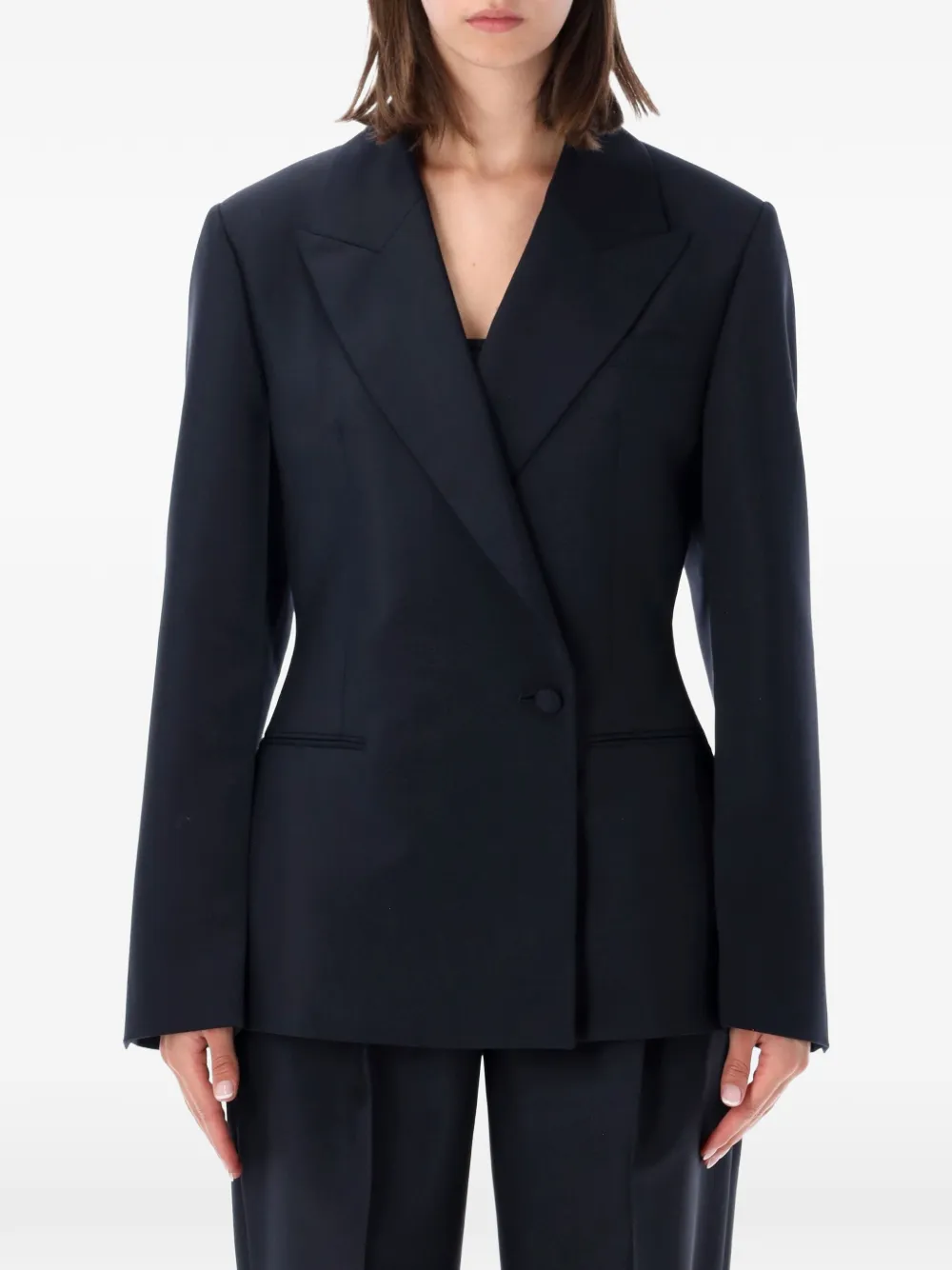 Róhe Hourglass peak-lapels blazer - Blau